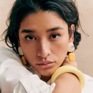 Sezane amandine earrings in multi-yellow